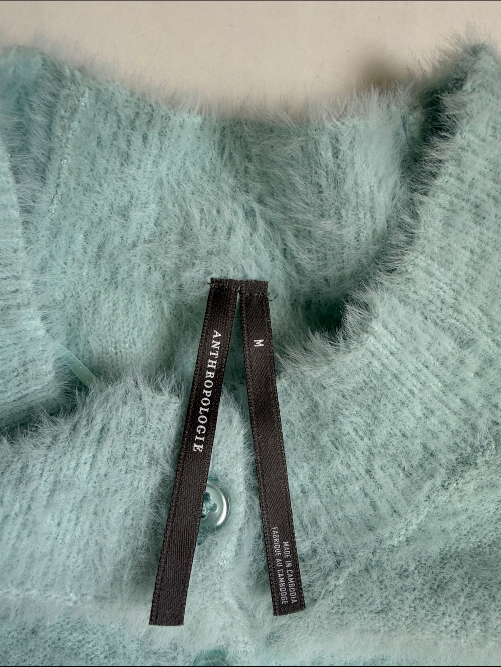 Anthropologie Light Blue Eyelash Cardigan - Picture 6 of 11
